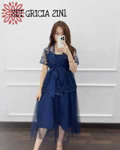 ONO-DRESS GRICIA CARDI 2IN1 / DRESS WANITA MODEL BARU / DRESS BRUKAT MEWAH / DRESS BRUKAT KEKINIAN / DRESS KONDANGAN WANITA / DRESS BRUKAT TERLARIS / INNER DAN OUTER BRUKAT / BAJU BRUKAT WANITA / DRESS BRUKAT MURAH