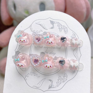 【With Glue】Ready Stock Female Fake Nail Sanrio Melody Nail for Women and Girl Party Activity
