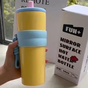 กระติกเก็บความเย็น-ร้อน710ML สแตนเลสเกรด316 พร้อมหลอดดูด+ฟางถ้วย จุน้ำเยอะ พกพาง่าย【พร้อมส่ง】ATCCH