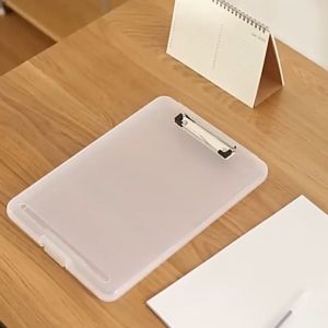 Compact & Transparent Clipboard Storage Box: The Ultimate Office & School Supply