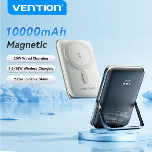 Vention 10000mAh Magnetic Powerbank Wireless Fast Charging LED Digital Display for iPhone 18 17 16 15 14 13 pro max Samsung S24 Ultra S23 Xiaomi 13t ios Tablet Portable Power Bank
