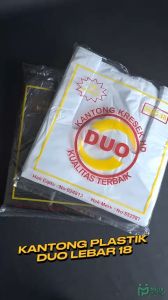 Kantong Plastik Duo Lebar 18 Kresek Packing 100 pcs