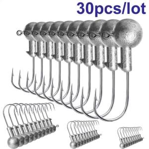 30 Móc Câu Jigging 1g-28g Thép Carbon Cao Cấp Có Ngạnh Dùng Cho Mồi Mềm Crankbait Câu Cá Bass Cá Chó Cá Hồi Câu Cá Biển Câu Cá Trên Thuyền
