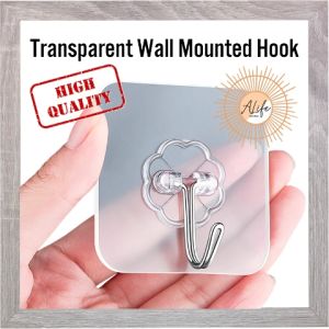 ALife World Heavy Duty Adhesive Wall Mounted Hook Seamless Screw Waterproof Oilproof for Kitchen Bathroom Bedroom