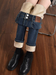 Quần Jeans Denim Ống Thẳng Ôm Vừa Vặn Màu Xanh Cổ Điển Cạp Cao Cho Nữ Quần Dài Đến Mắt Cá Chân Thời Trang Thu Đông 2023