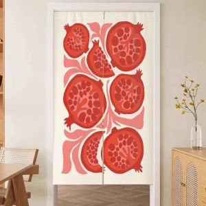 VIKAMA Abstract Fruit Japanese Door Curtain Minimalist Printed Noren Simple Aesthetic Partition Curtain Kitchen Home Decor