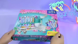 Magic Flowing Sand Pen Childrens DIY Gel Pen Creator Studio Parent-child Educational Toy