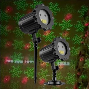 ไฟโปรเจคเตอร์คริสต์มาสแบบรีโมทคอนโทรลสำหรับภายนอกอาคาร ไฟคริสต์มาส LED กันน้ำสำหรับงานวันเกิด วันหยุด ไฟตกแต่ง