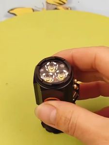 Flashlight flashlight rechargeable ultra-bright portable outdoor lighting remote home small three-eye mini LED lamp