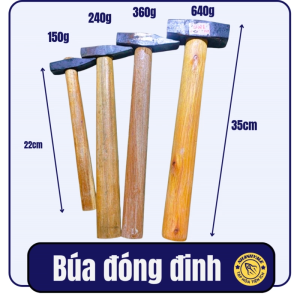 Búa đóng đinh các loại cán gỗ