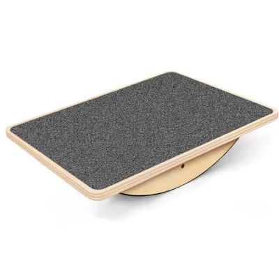 Wooden Balance Board for Leg Workout Anti-Slip Rocker Board Wobble Board for Standing Desk Home Gym Office Fitness Equipment