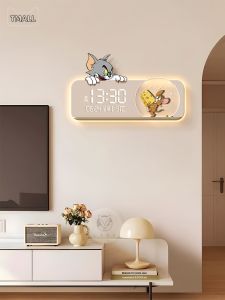 CTYLIGHTZ | Creamy Style Decorative Wall Clock Digital Calendar