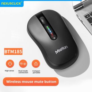NexusClick Mute Click Wireless MouseRechargeable/BatteryDual Mode(2.4G+BT) Ergonomic Adjustable DPIPortable for Laptop Home