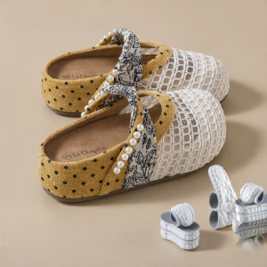 La Chapelle | Summer Mary Jane Style Enclosed Toe Thick Sole Cool Slipper