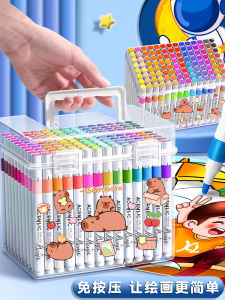 Acrylic Marker Pens 48 Colors Washable Art Drawing DIY Stacking Color Non-Through Color Primary School Student Drawing Set