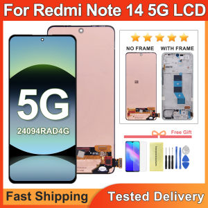 For Xiaomi Redmi Note 14 5G 6.67 LCD Display Screen Digitizer Assembly with Frame for Redmi Note14 5G 24094RAD4G