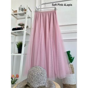 ROK TUTU POLOS MUTIARA PANJANG WANITA DEWASA PLISKET FULL LUAR DALAM MUARAH BRUALITAS