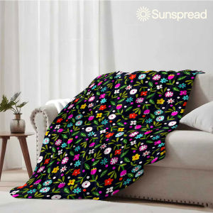Beast Kingdom | Dark Floral Soft Warm Flannel Blanket Lightweight Cozy Christmas Halloween Home Decor Room