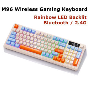 Wireless Gaming LED Backlit Keyboard Bluetooth/2.4GHz Dual Mode Quiet 2000mAH Rechargeable for PC Mac Smartphone