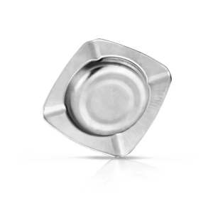 Asbak Rokok stainless steel Persegi Kotak Ashtray Mangkok Bulat