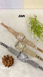 Jam Tangan Wanita Diamond Permata Mewah Bercahaya Asli Tahan Air Titanium Stainless Steel Anti Karat New Model Terbaru Quartz Analog Quality Premium Original Tren Kekinian Korea Style Cewek Remaja Dewasa Aksesoris Arloji Woman Watches -JWT-07