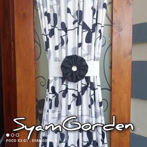 Gorden Jendela Minimalis/Gorden aesttich pita ikat murah motif