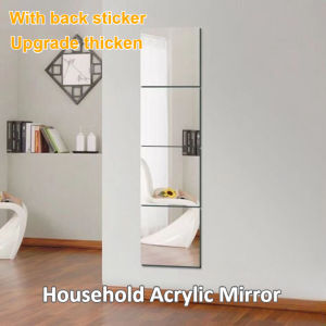 3Pcs/5Pcs Acrylic Wall Mirrors Self-adhesive Stickers Crystal 3D Wall Decals for Living Room Bathroom Home Decor 20*20cm