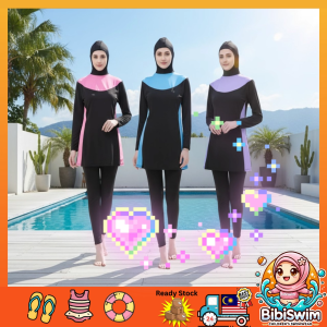 BIBISWIM Swimming Suit Women Muslimah Plus Size Muslim Swimwear Swimsuit Baju Renang Muslimah