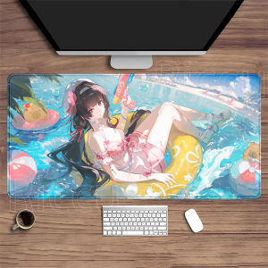 HD Printing Chisa Wuthering Waves Mouse Pad PC Gaming Keyboard Office Accessorie Non-slip Base Desk Mat Rubber Overlock Mousepad