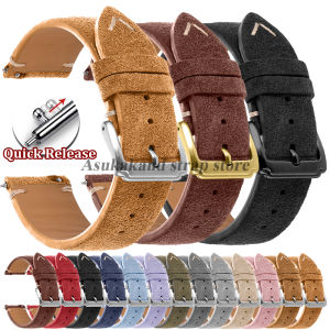 18mm 20mm 22mm Wristband Suede Watch Bands Quick Release Soft Calfskin Watchstrap Universal 16mm 19mm 21mm Women Men Bracelets