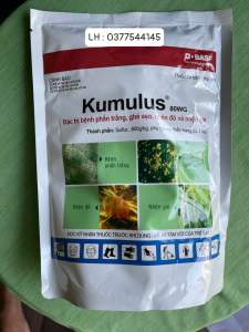 Thuốc trừ bệnh trừ sâu Kumulus 80wg ( gói 1kg ) trị bệnh phấn trắng  ghẻ sẹo nhện đỏ và nhện gié