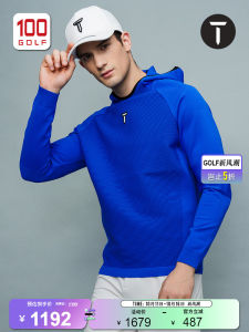 European Tour Mens Knitted Golf Shirt Fashionable Hoodie Sweatshirt Long Sleeve T-Shirt for Autumn Sports And Fitness