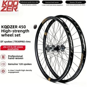 KOOZER | Hand-Laced 120-Point Hub Mountain Bike Wheelset for FR AM