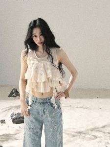 SHAOYEYAN | French Style Chiffon T-Shirt Sleeveless Short Top