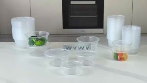 300/450/750ml Round Transparent Food Storage Containers/Takeout Boxes Available in Multiple Sizes Stackable/Leak-Proof Microwave/Refrigerator Safe Reusable Suitable for Cakes Salads Catering School Outdoor Camping Holiday Events