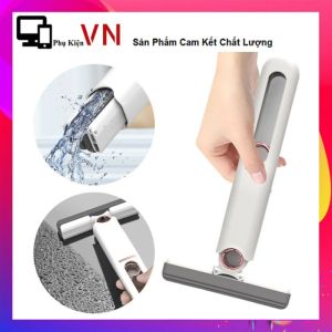 Cây Lau Đa Năng Tự Vắt Thông Minh - Cây Chổi Lau Bàn Bếp Mini Lau Phòng Tắm Kính Xe Hơi Bóp Tay Tiện Dụng - Cây Lau Nhà Mini Thông Minh Thiết Kế Đầu Mút Bọt Biển Siêu Thấm hút  Có Thế Gập Gọn