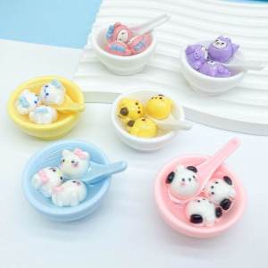 Miniature Cartoon Sanrio Tang Yuan Micro Landscape Decoration Play Food Model Simulation Small Item Display Piece for Kids