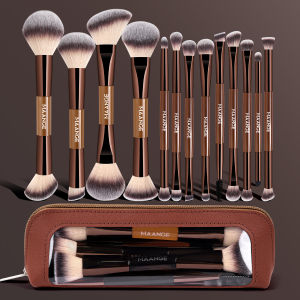 MAANGE | MAANGE 13pcs Makeup Brushes with Storage Bag Foundation Brush Powder Blusher Brush Eye Brush Multi-functional Makeup Brush Set