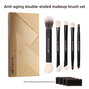 REVERSE | Portable Eye Shadow & Contour Blush Makeup Brush Set