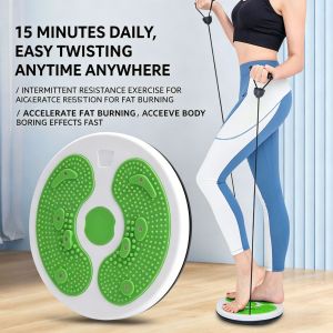 t2 Waist Twister Disc with Pull Rope Core Fitness Abdominal Exerciser for Home Outdoor Sports z2