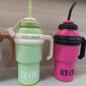 🎈ถูกที่สุด🎈 แก้วเก็บความเย็น กระบอกน้ำเก็บอุณหภูมิ สเตนเลส316 แบบพกพา ความจุ1000ml พร้อมที่จับ