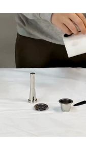 Reusable Coffee Capsules Coffee Tamper Refillable Originalline Pod Stainless Steel Compatible with Nespresso OriginalLine Machines