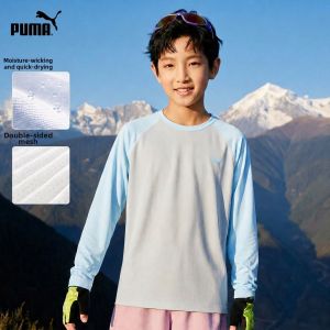 PUMA | Long Sleeve Round Neck Moisture-wicking T-shirt