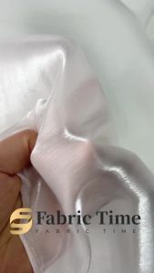 Glitter silky Satin micro transparent liquid wedding dress fabric skirt childrens clothing fabric wedding layout backdrop
