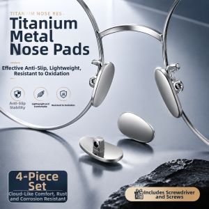 Ultra-Light Durable Pure Titanium Nose Pads for Glasses Anti-Slip Frame Accessories Shock-Resistant Eye Wear Care Products