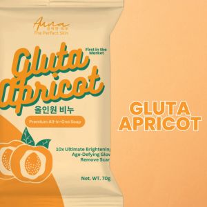 (3pcs) Auna Gluta Apricot Premium All in One Soap 10x Brightening + Niacinamide + Hyaluronic + Kojic
