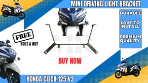 MOTORCYCLE LED LIGHT BRACKET FOR MINI DRIVING LIGHT (MDL) FOR HONDA CLICK 125i V3 (VERSION 3) HEAVY DUTY
