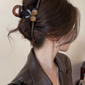 กิ๊บติดผมขนาดใหญ่ Acrylic สำหรับผู้หญิง 2025 รุ่นใหม่ กิ๊บติดผมรูปฉลาม ทรงเรียบหรู สำหรับผมหลังศีรษะ ทรงเรียบหรู สำหรับฤดูร้อน