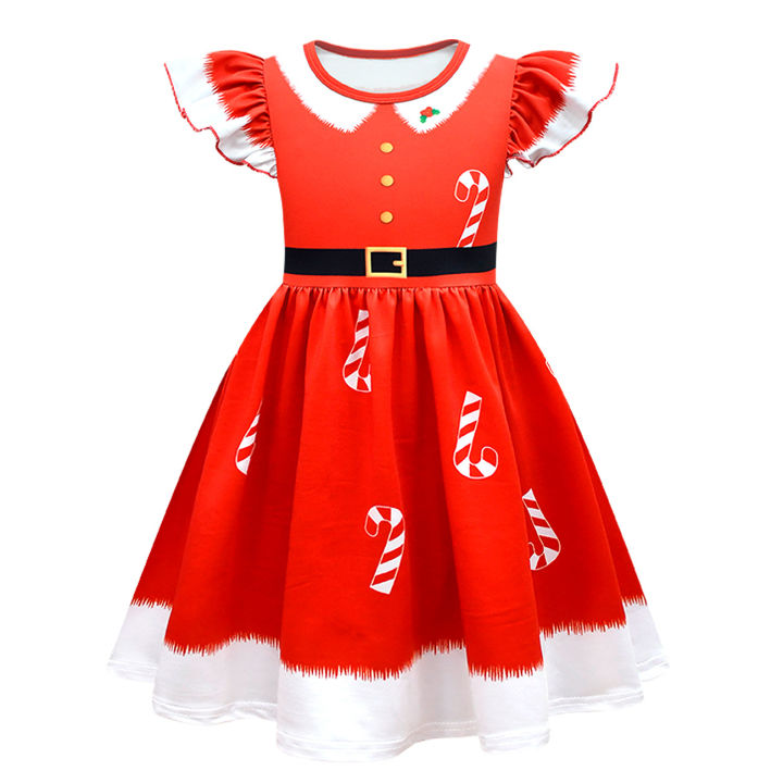 white christmas dresses Festive Christmas Elf Costume Dress – Mia Belle Girls