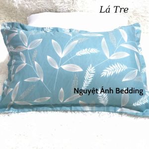 Vỏ gối kèm ruột nằm cotton poly  - gối kê đầu người lớn mềm mịn mượt nhiều màu - có bán lẻ ruột trắng [Heo hồng]